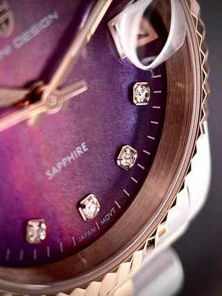 Pagani Design PD-1794L Silver-Rose Gold-Red