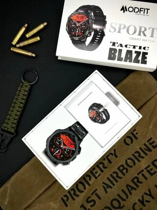 Розумний годинник Modfit Tactic Blaze Black Steel + ремінець в подарунок