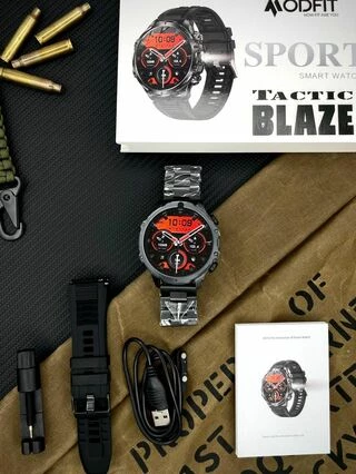 Розумний годинник Modfit Tactic Blaze Black Steel + ремінець в подарунок