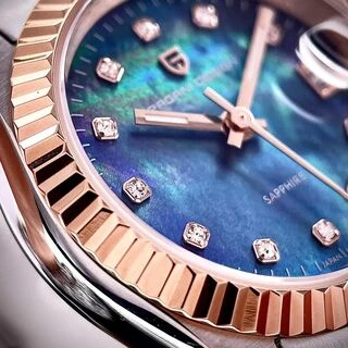 Pagani Design PD-1794L Silver-Rose Gold-Blue