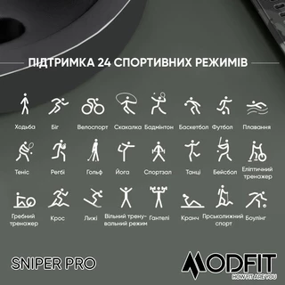 Modfit Sniper Pro Black-Silver 41 мм.