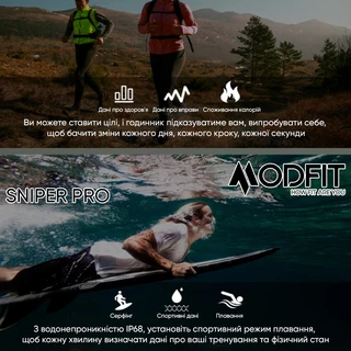 Modfit Sniper Pro Black-Silver 41 мм.